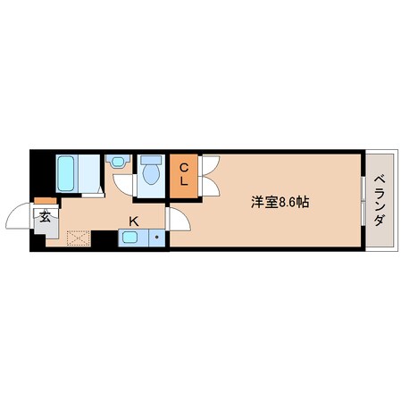 近鉄奈良駅 徒歩11分 3階の物件間取画像